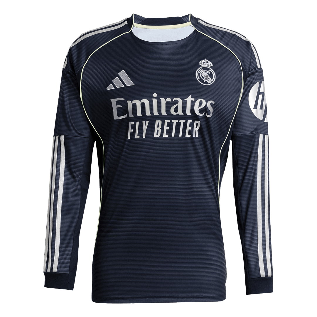 Real Madrid Long Sleeve Away Soccer Jersey 2025/26 - gojersey
