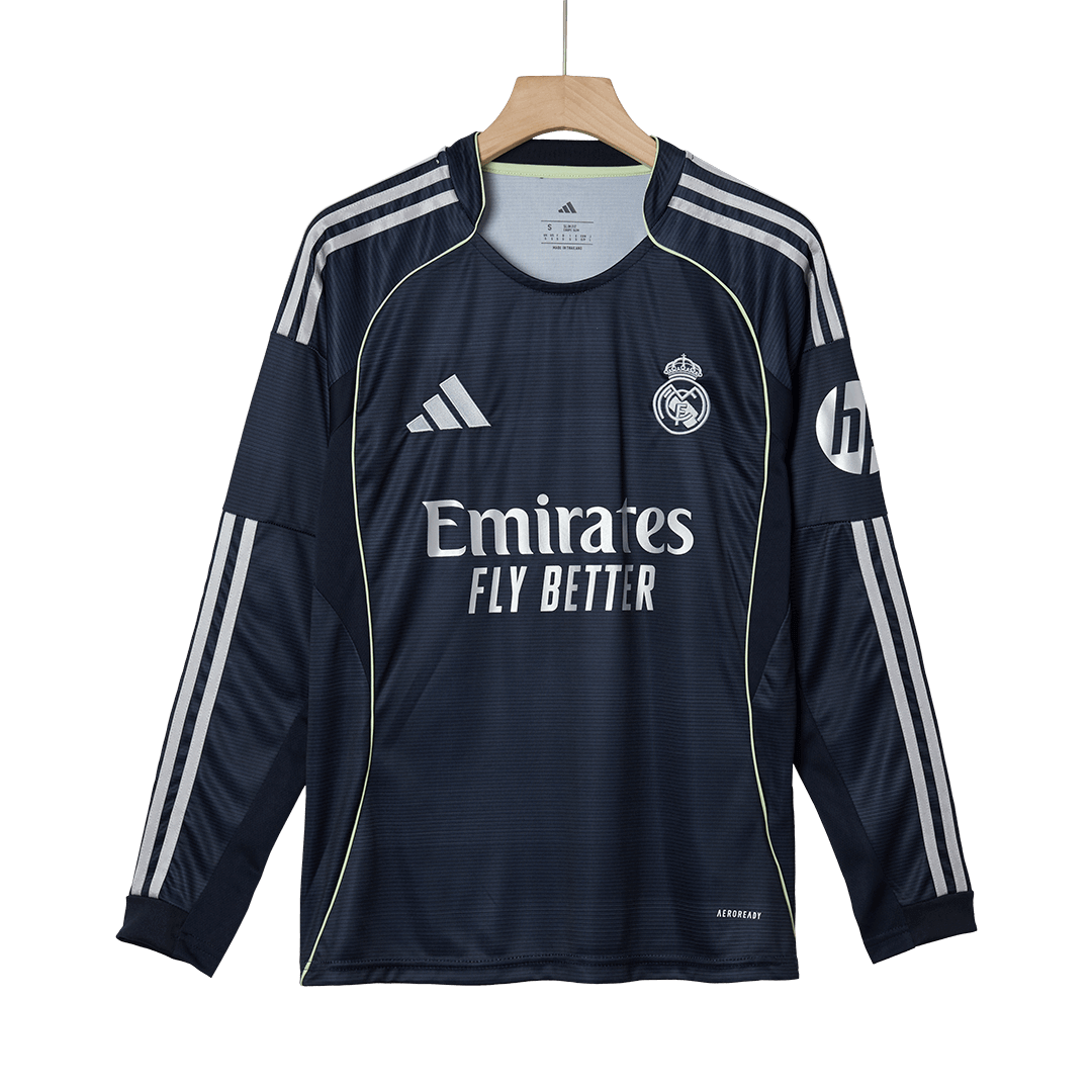 Real Madrid Long Sleeve Away Soccer Jersey 2025/26 - gojersey