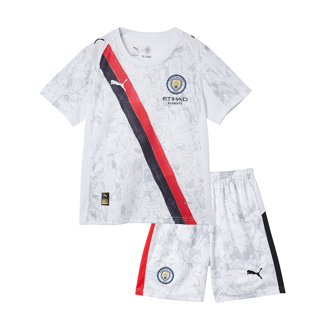Manchester City Soccer Jersey Kit 2025/26 Kids(Jersey+Shorts) - gojersey