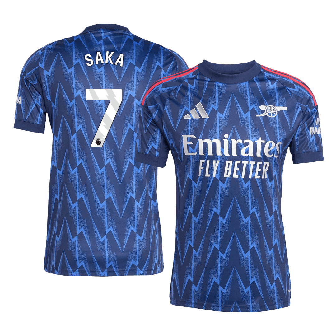 Arsenal SAKA #7 Away Soccer Jersey 2025/26 - gojersey