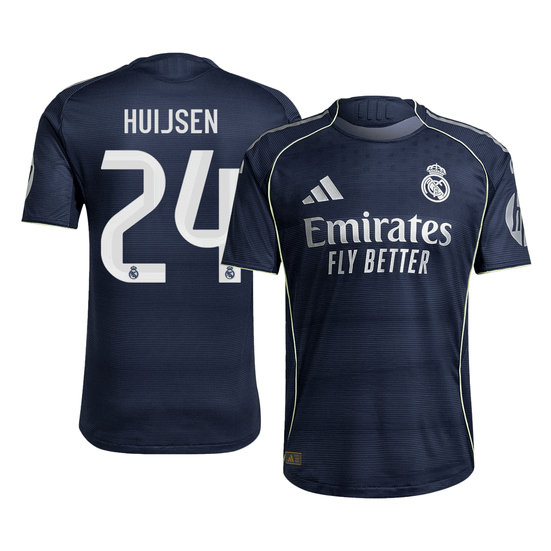 Real Madrid HUIJSEN #24 Away Soccer Jersey Authentic 2025/26 - gojersey