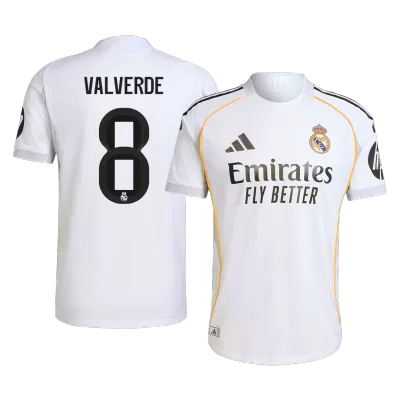 Real Madrid VALVERDE #8 Home Soccer Jersey Authentic 2025/26 - gojersey