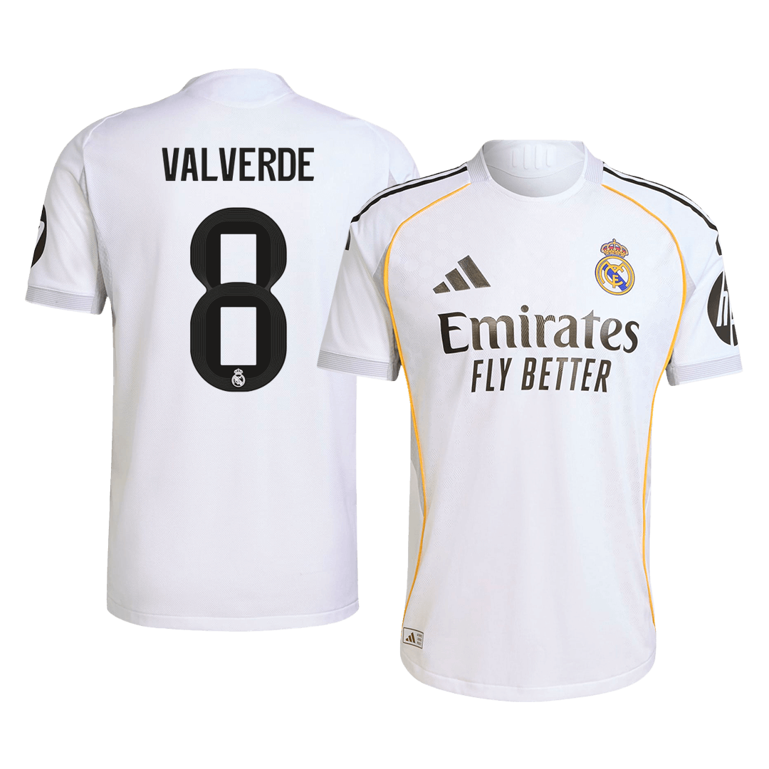 Real Madrid VALVERDE #8 Home Soccer Jersey Authentic 2025/26 - gojersey