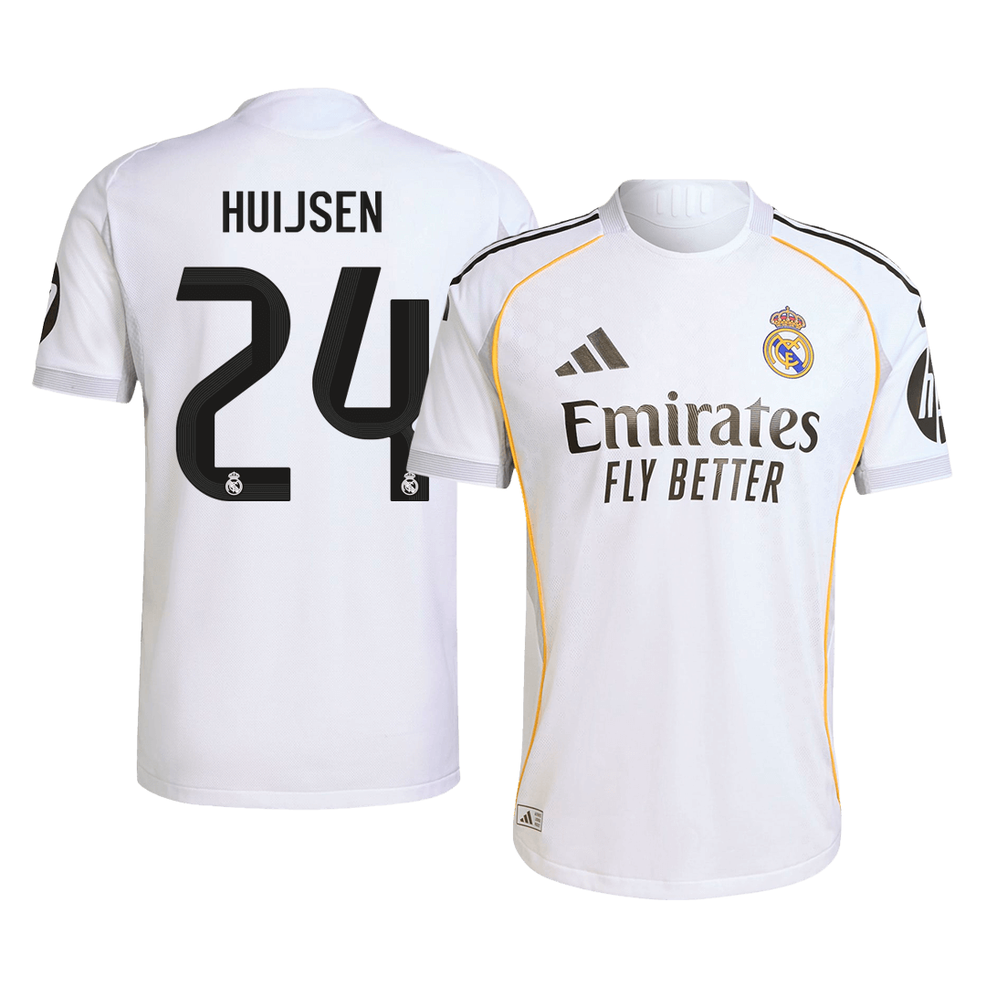Real Madrid HUIJSEN #24 Home Soccer Jersey Authentic 2025/26 - gojersey