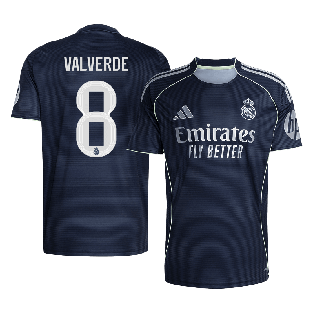 Real Madrid VALVERDE #8 Away Soccer Jersey 2025/26 - gojersey
