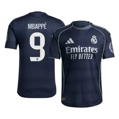 Real Madrid MBAPPÉ #9 Away Soccer Jersey Authentic 2025/26 - gojersey