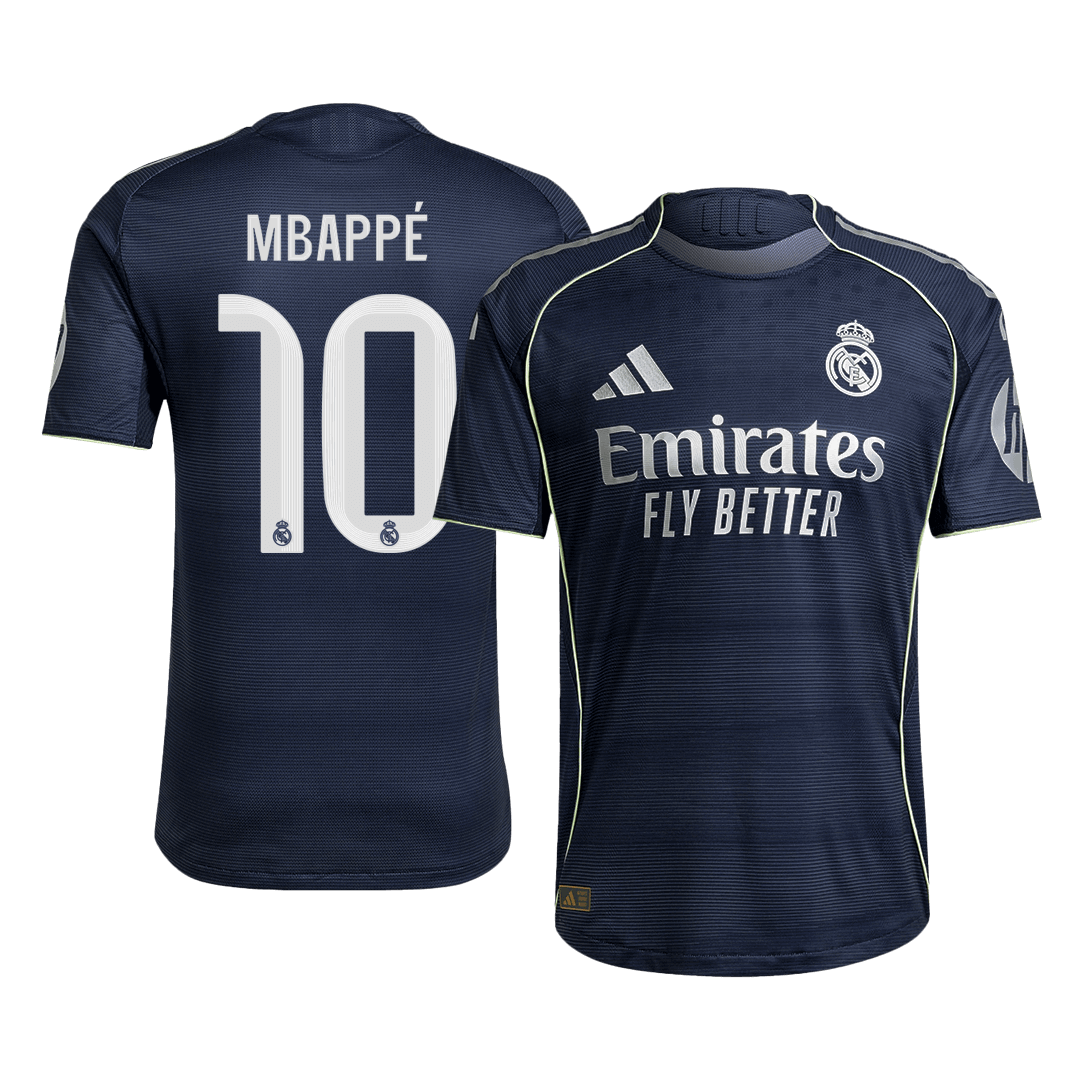 Real Madrid MBAPPÉ #10 Away Soccer Jersey Authentic 2025/26 - gojersey
