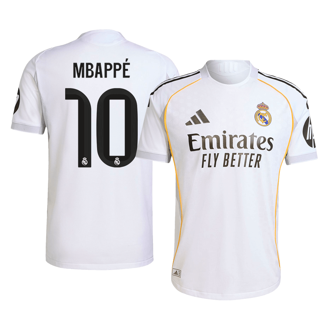Real Madrid MBAPPÉ #10 Home Soccer Jersey Authentic 2025/26 - gojersey