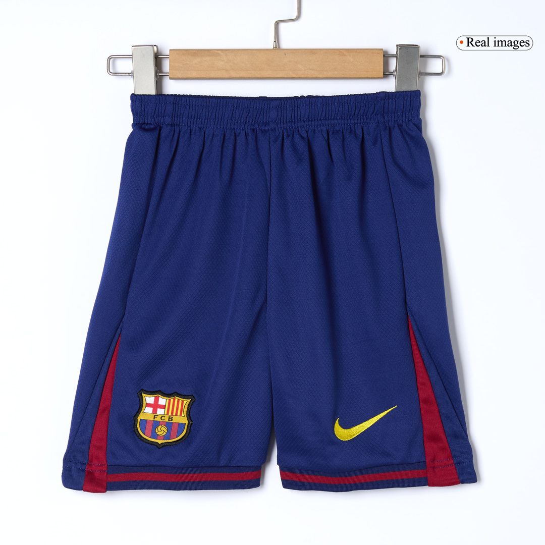 Barcelona Home Soccer Jersey Kit 2025/26 Kids(Jersey+Shorts) - gojersey