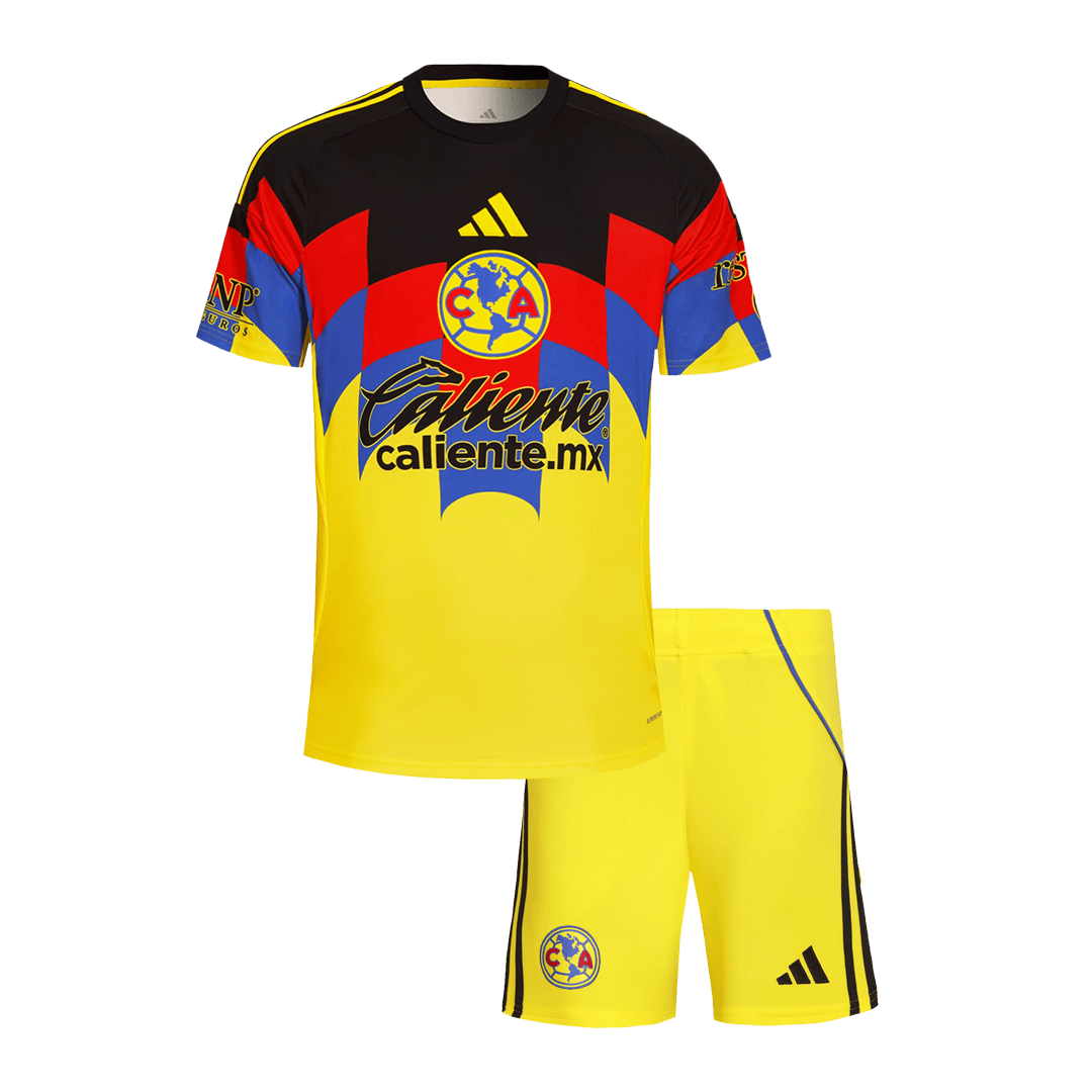 Club America Home Soccer Jersey Kit 2025/26 Kids(Jersey+Shorts) - gojersey