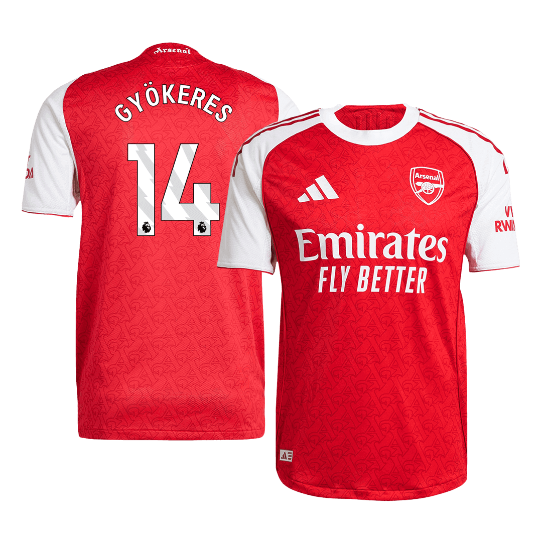 Arsenal GYÖKERES #14 Home Soccer Jersey Authentic 2025/26 - gojersey