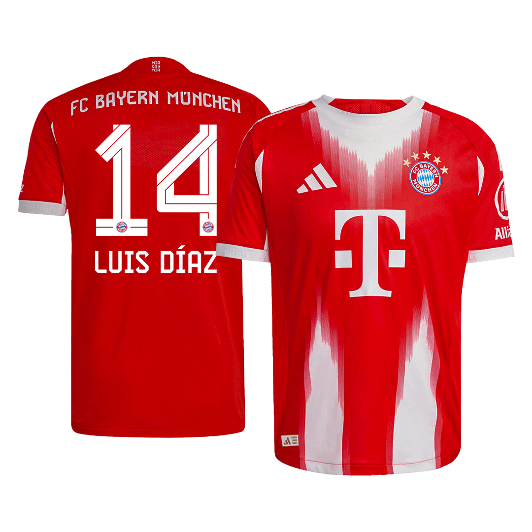 Bayern Munich LUIS DÍAZ #14 Home Soccer Jersey Authentic 2025/26 - gojersey