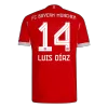 Bayern Munich LUIS DÍAZ #14 Home Soccer Jersey Authentic 2025/26 - gojersey