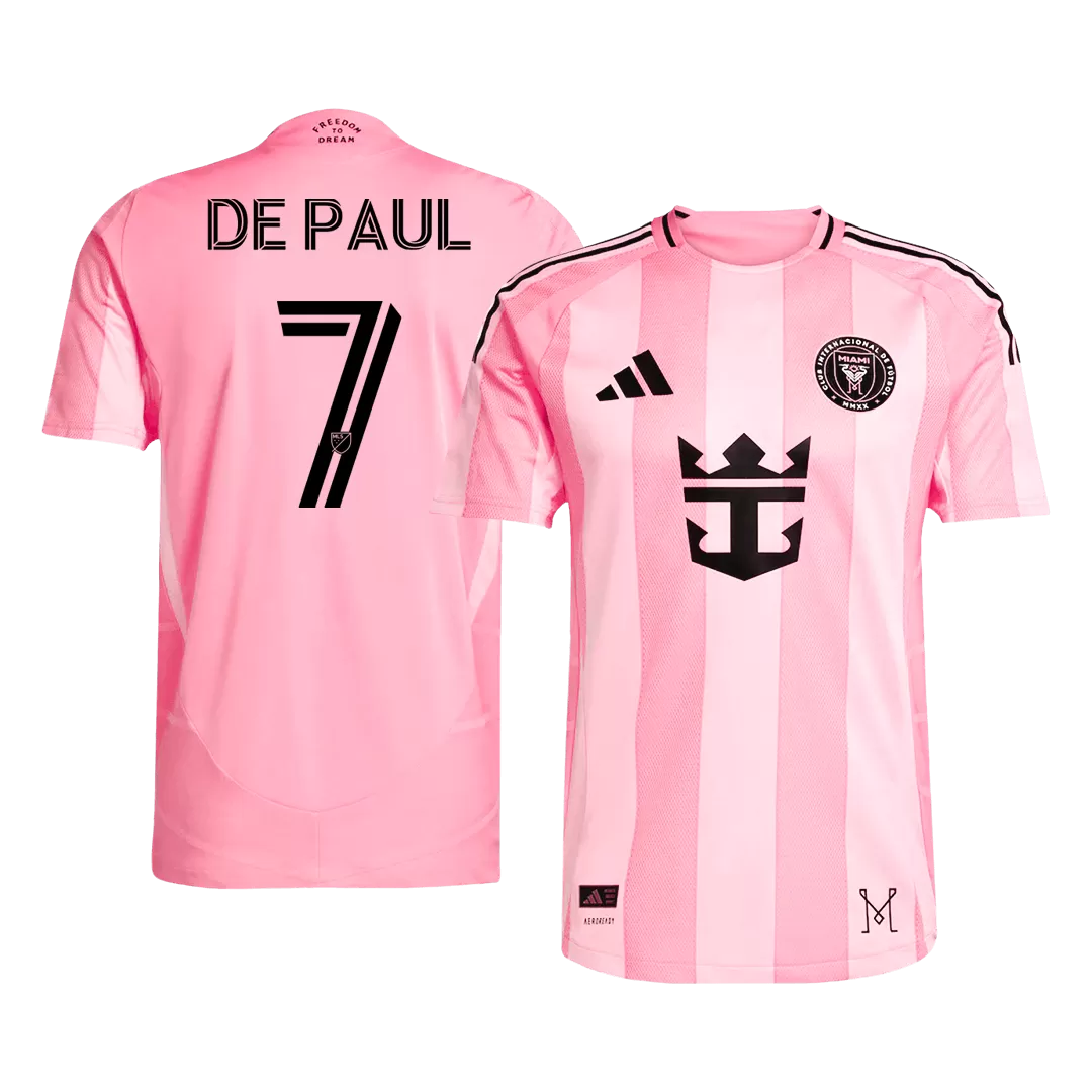 Inter Miami CF DE PAUL #7 Home Soccer Jersey Authentic 2025 - gojersey
