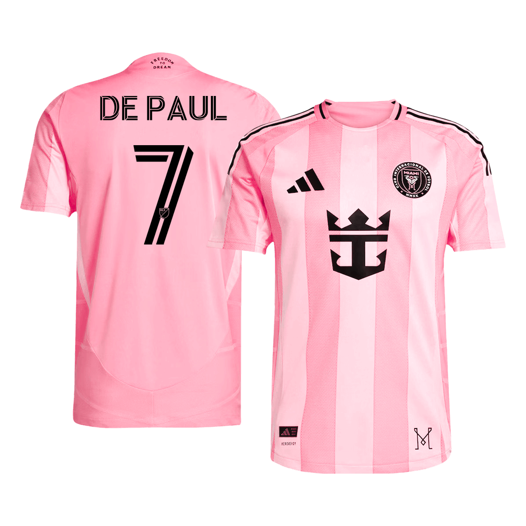 Inter Miami CF DE PAUL #7 Home Soccer Jersey Authentic 2025 - gojersey