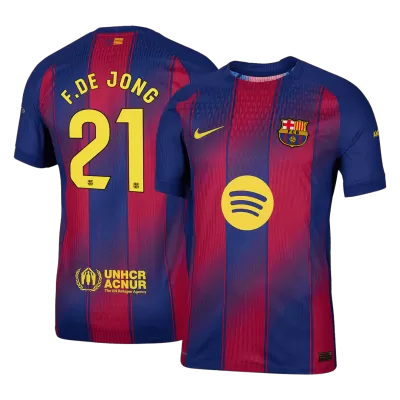 Barcelona F.DE JONG #21 Home Soccer Jersey Authentic 2025/26 - gojersey