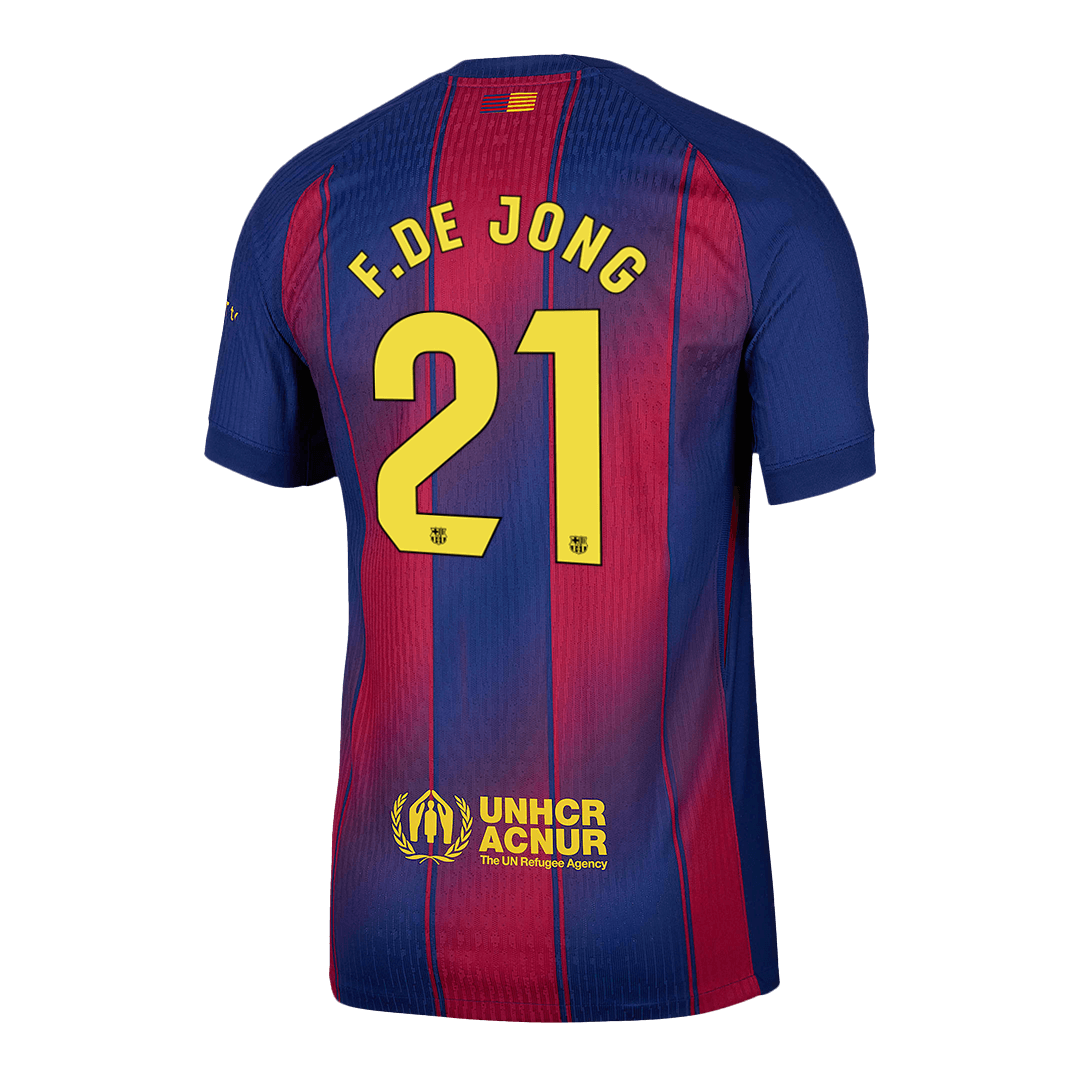 Barcelona F.DE JONG #21 Home Soccer Jersey Authentic 2025/26 - gojersey
