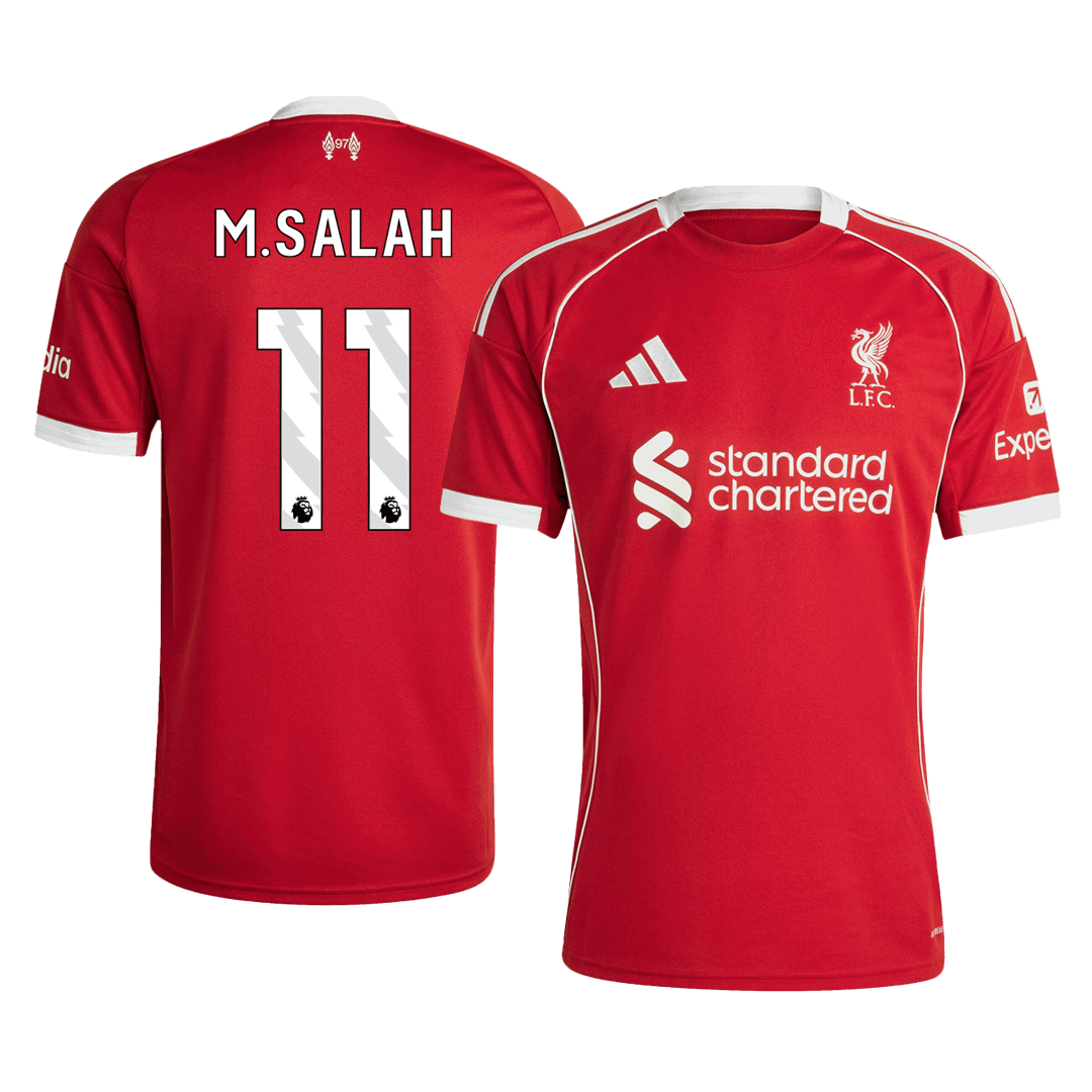 Liverpool M.SALAH #11 Home Soccer Jersey 2025/26 - gojersey