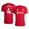 Liverpool VIRGIL #4 Home Soccer Jersey 2025/26 - gojersey