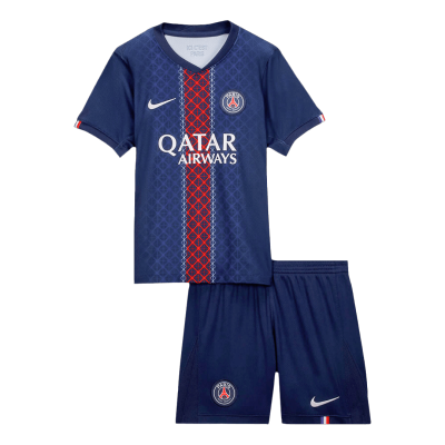 PSG Home Soccer Jersey Kit 2025/26 Kids(Jersey+Shorts) - gojersey