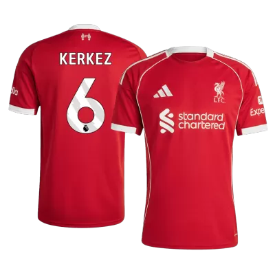 Liverpool KERKEZ #6 Home Soccer Jersey 2025/26 - gojersey