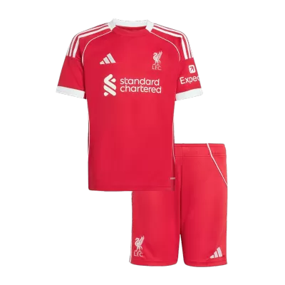 Liverpool Home Soccer Jersey Kit 2025/26 Kids(Jersey+Shorts) - gojersey