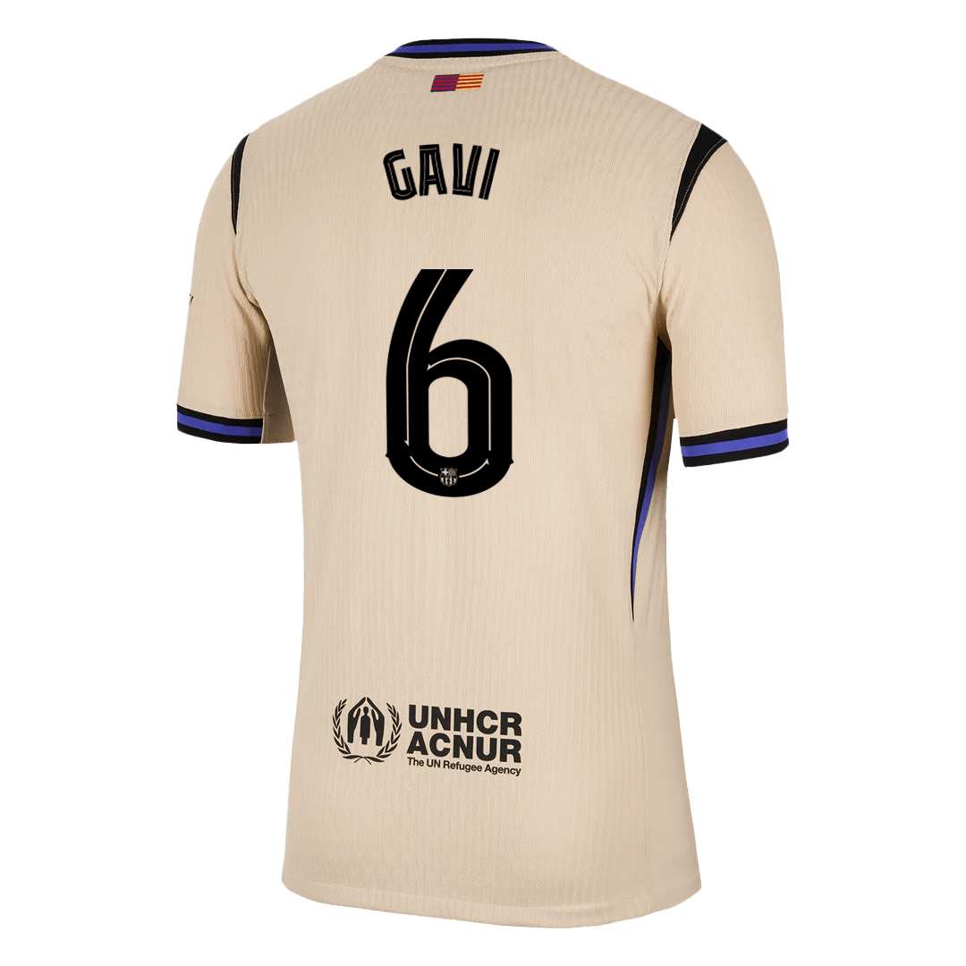 Barcelona GAVI #6 Away Soccer Jersey Authentic 2025/26 - UCL Edition - gojersey
