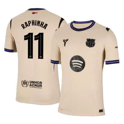 Barcelona RAPHINHA #11 Away Soccer Jersey Authentic 2025/26 - UCL Edition - gojersey