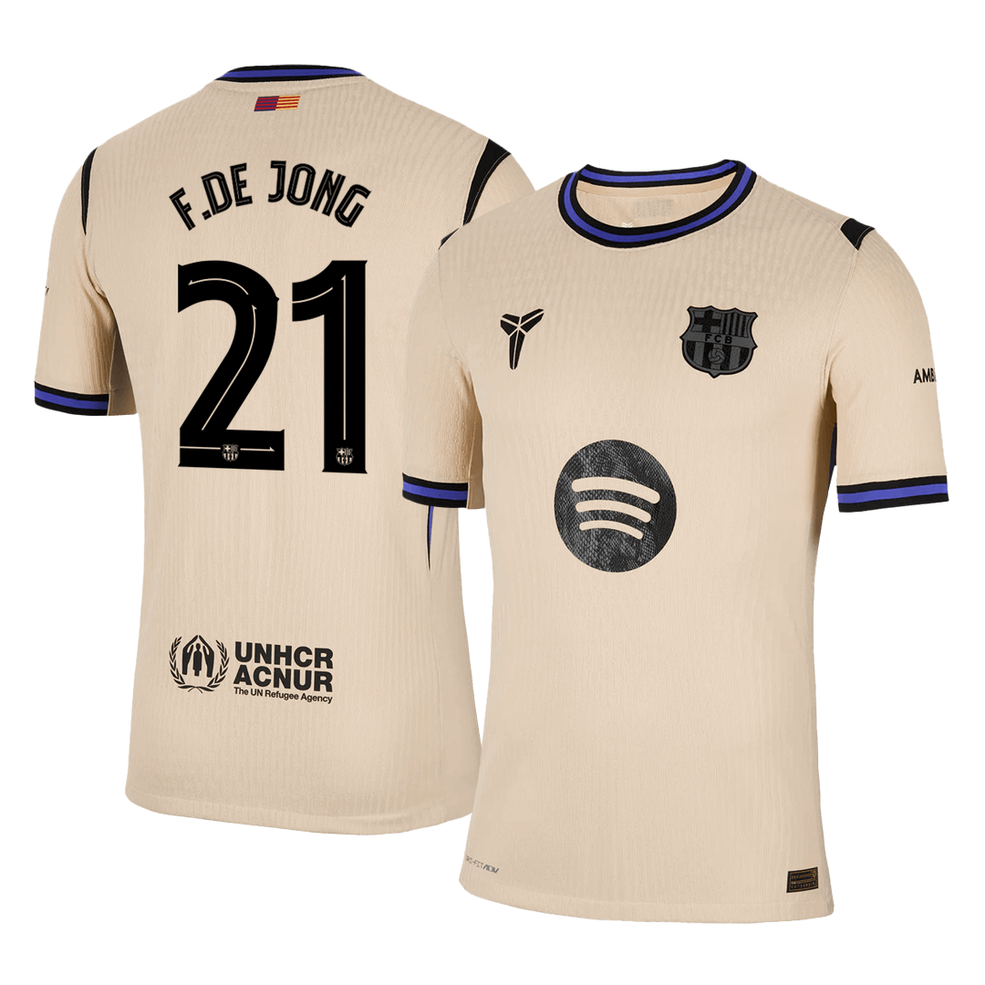 Barcelona F.DE JONG #21 Away Soccer Jersey Authentic 2025/26 - UCL Edition - gojersey