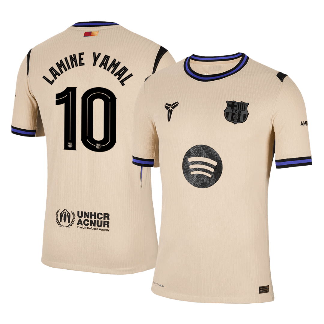 Barcelona LAMINE YAMAL #10 Away Soccer Jersey Authentic 2025/26 - UCL Edition - gojersey