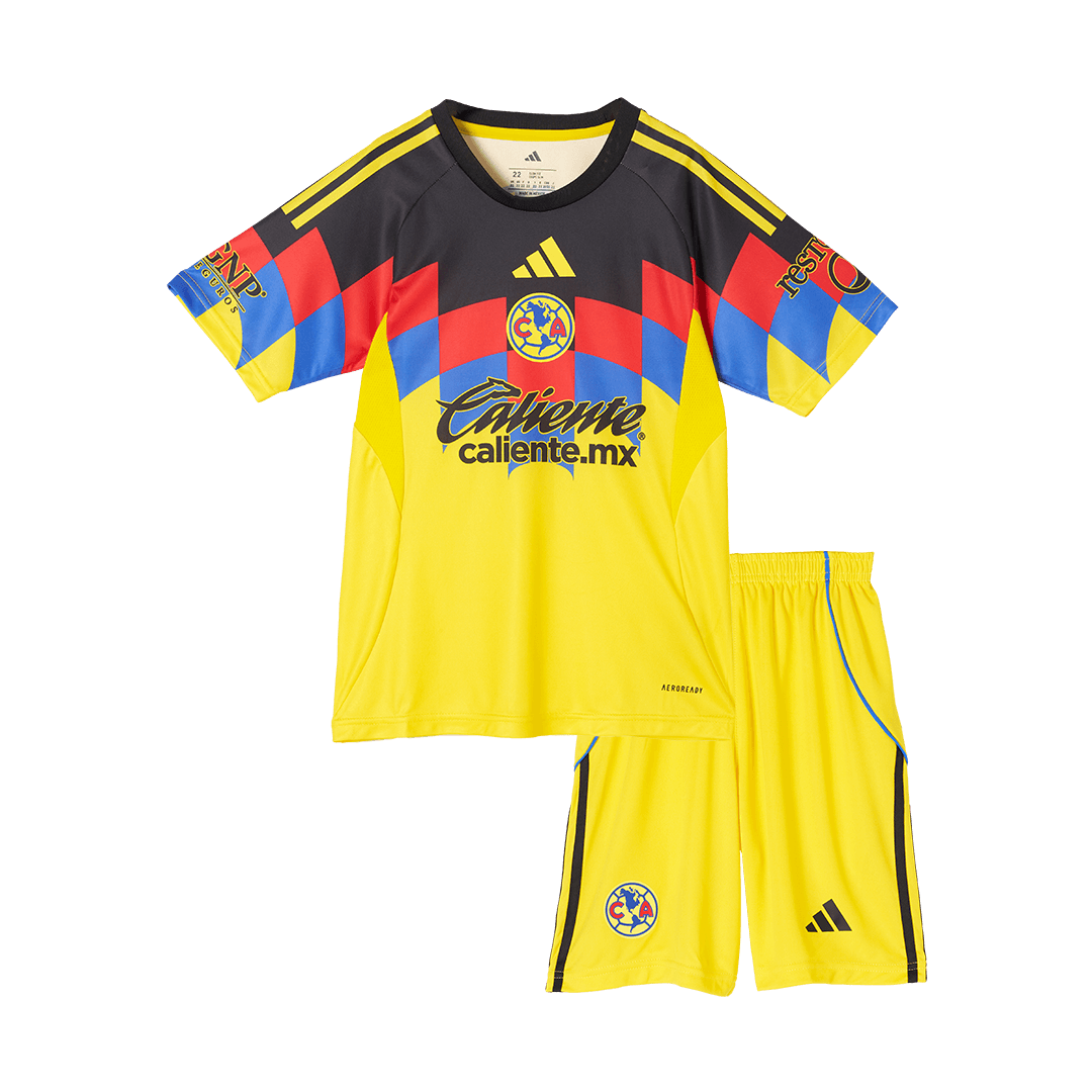 Club America Home Soccer Jersey Kit 2025/26 Kids(Jersey+Shorts) - gojersey