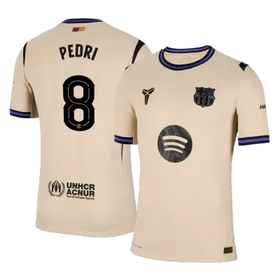 Barcelona PEDRI #8 Away Soccer Jersey Authentic 2025/26 - UCL Edition - gojersey