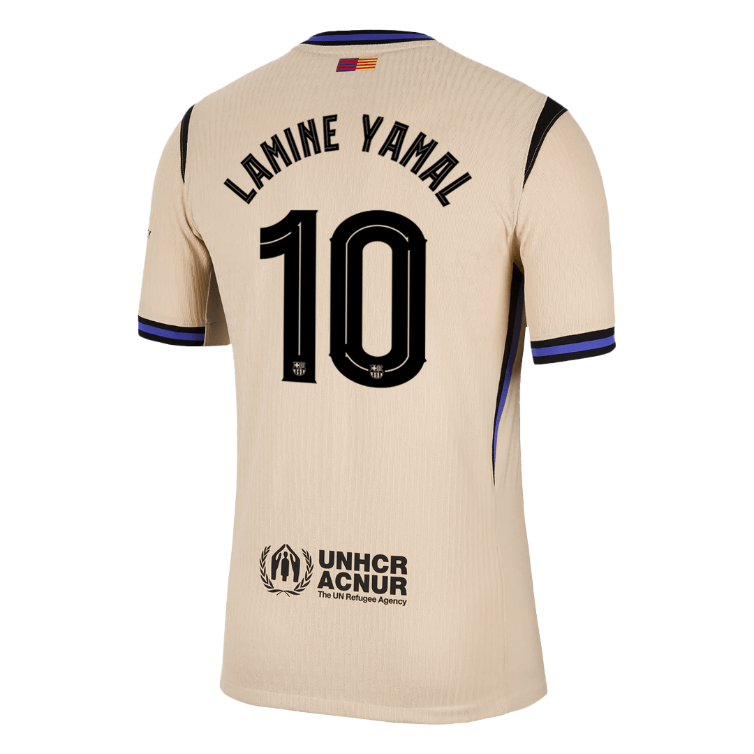 Barcelona LAMINE YAMAL #10 Away Soccer Jersey Authentic 2025/26 - UCL Edition - gojersey