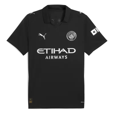 Manchester City Away Soccer Jersey 2025/26 Black - gojersey