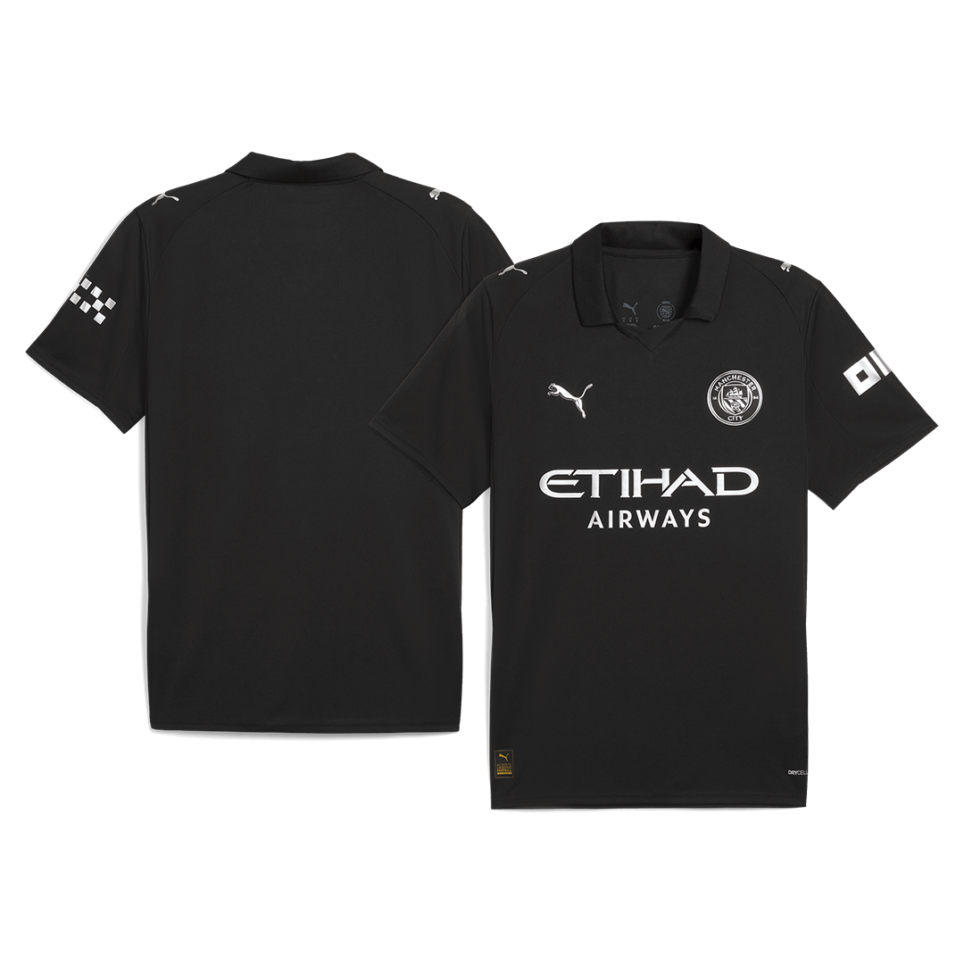 Manchester City Away Soccer Jersey 2025/26 Black - gojersey