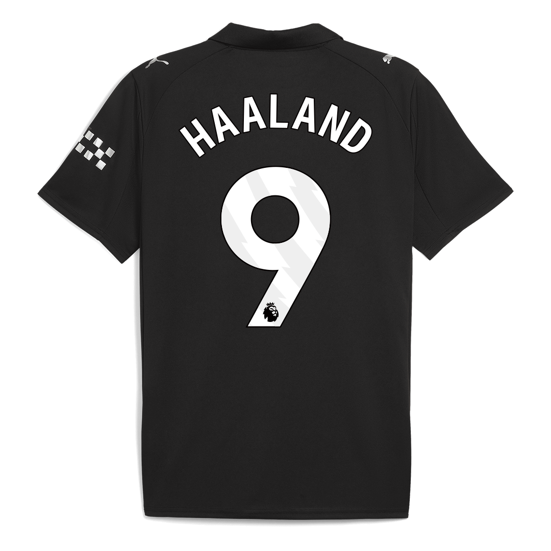 HAALAND #9 Manchester City Away Soccer Jersey 2025/26 Black - gojersey