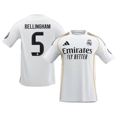 Real Madrid BELLINGHAM #5 Home Soccer Jersey 2025/26 - gojersey