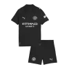 Kid's Manchester City Away Soccer Jersey Kit(Jersey+Shorts) 2025/26 Black - gojersey