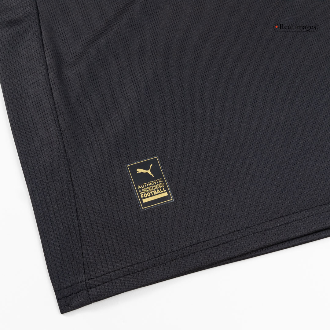 Kid's Manchester City Away Soccer Jersey Kit(Jersey+Shorts) 2025/26 Black - gojersey