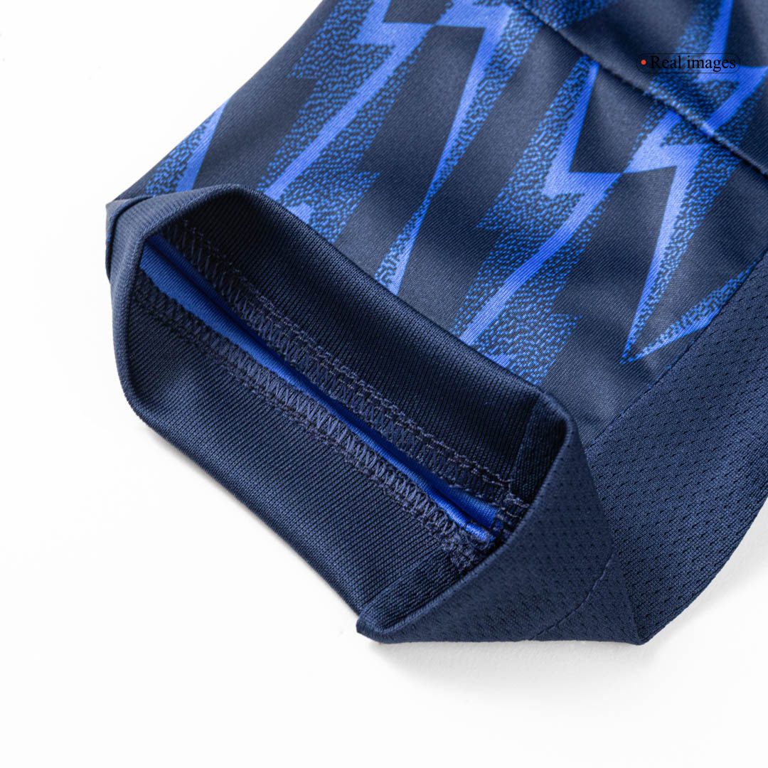 Kid's Arsenal Away Soccer Jersey Kit(Jersey+Shorts+Socks) 2025/26 Blue - gojersey