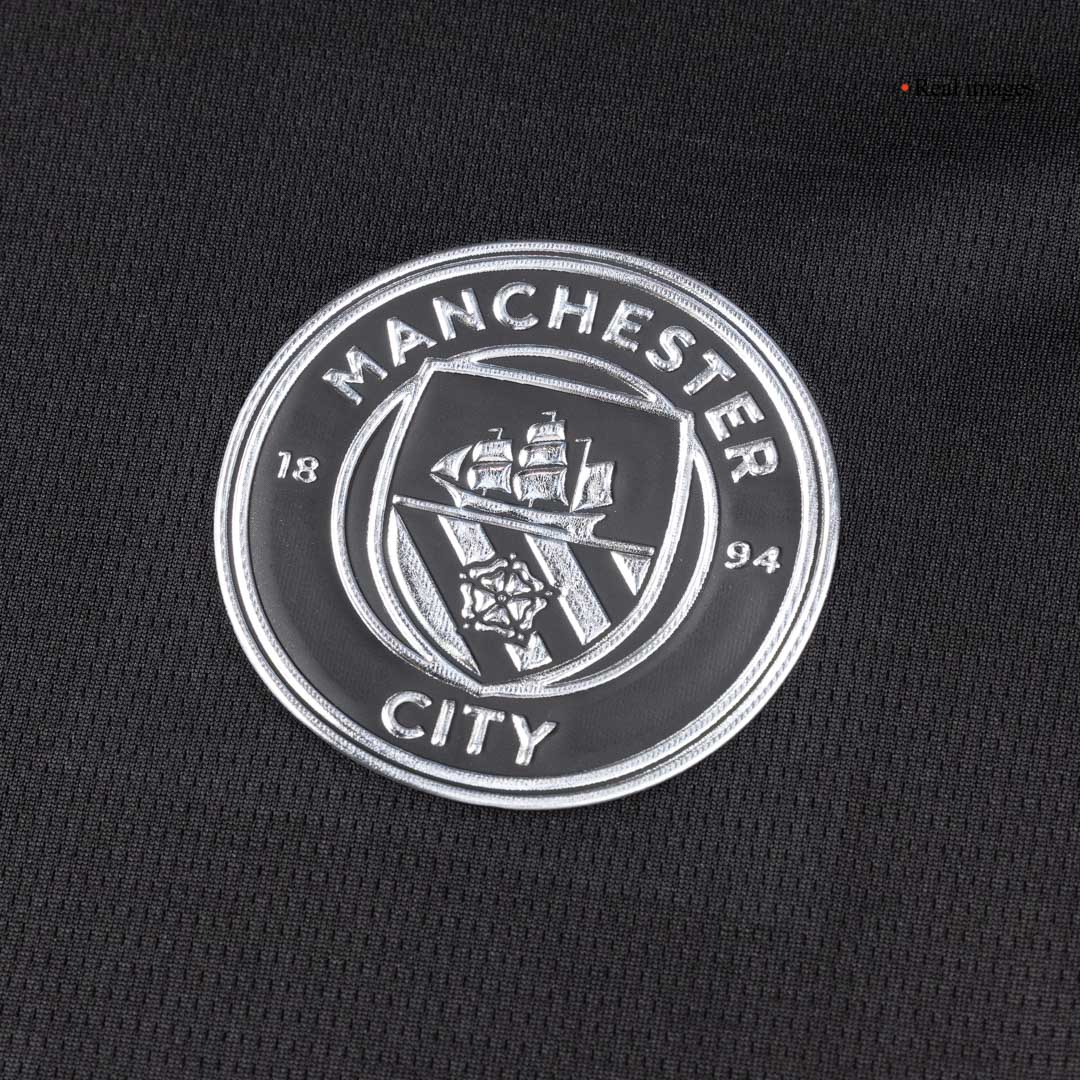Manchester City Away Soccer Jersey Kit(Jersey+Shorts) 2025/26 Black - gojersey