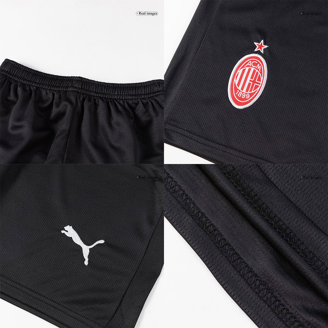 Kid's AC Milan Home Soccer Jersey Kit(Jersey+Shorts+Socks) 2025/26 Red&Black - gojersey