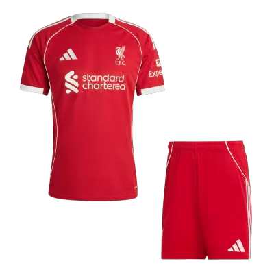 Liverpool Home Soccer Jersey Kit 2025/26 (Jersey+Shorts) - gojersey