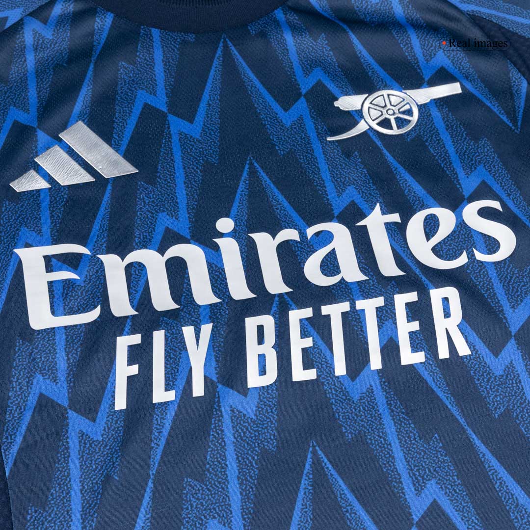 SAKA #7 Authentic Arsenal Away Soccer Jersey 2025/26 Blue - gojersey