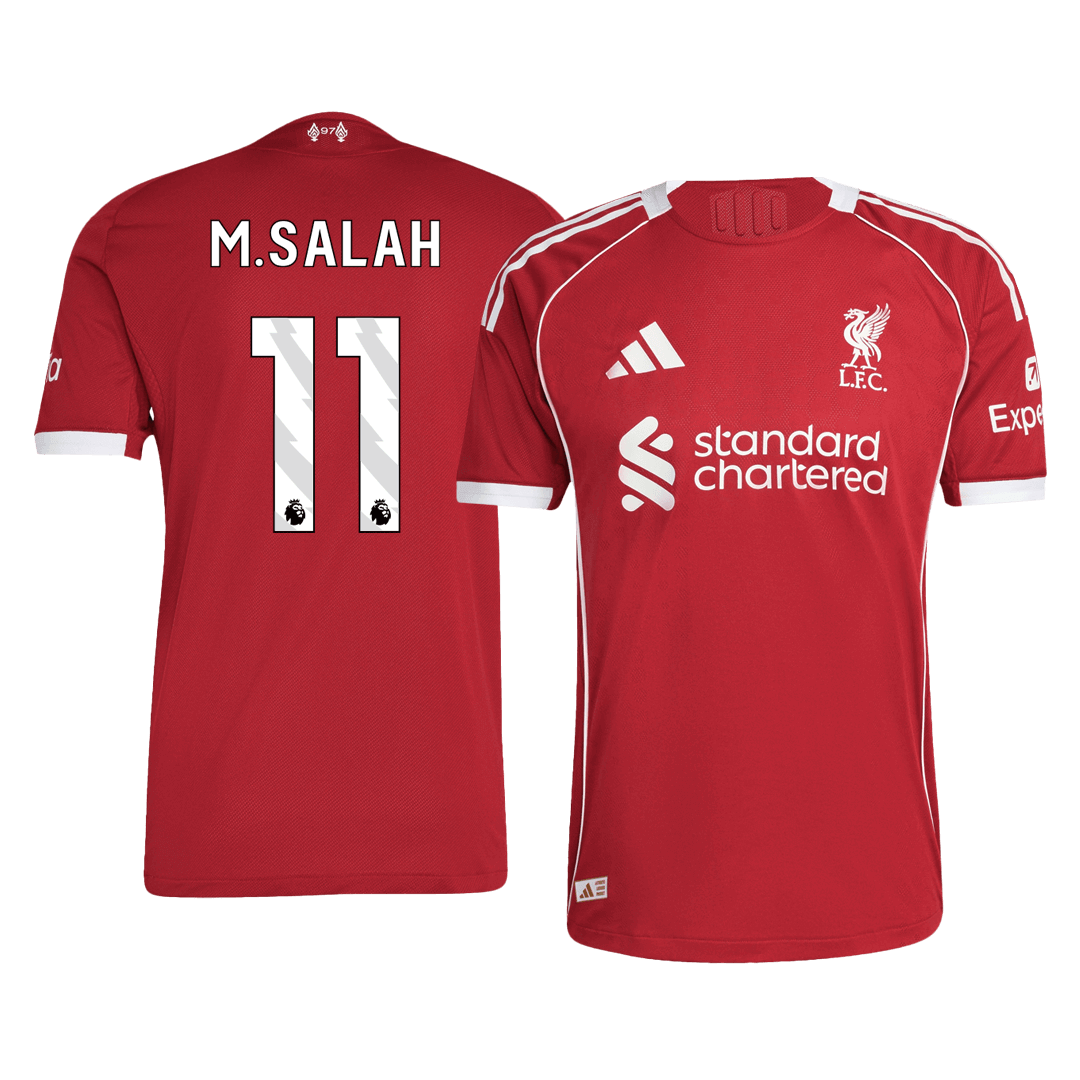 Liverpool M.SALAH #11 Home Soccer Jersey Authentic 2025/26 - gojersey