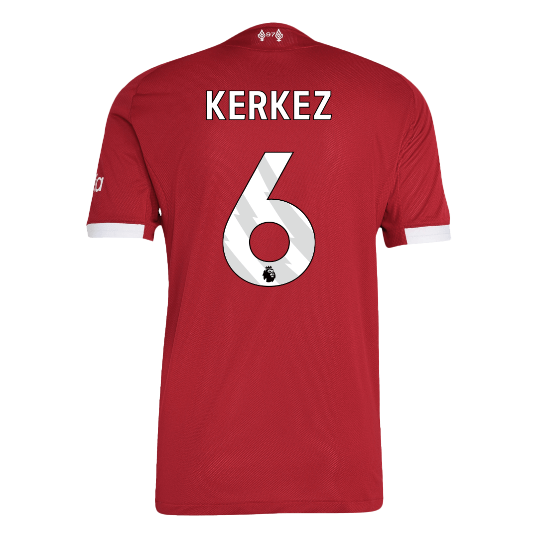 Liverpool KERKEZ #6 Home Soccer Jersey Authentic 2025/26 - gojersey