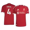 Liverpool VIRGIL #4 Home Soccer Jersey Authentic 2025/26 - gojersey