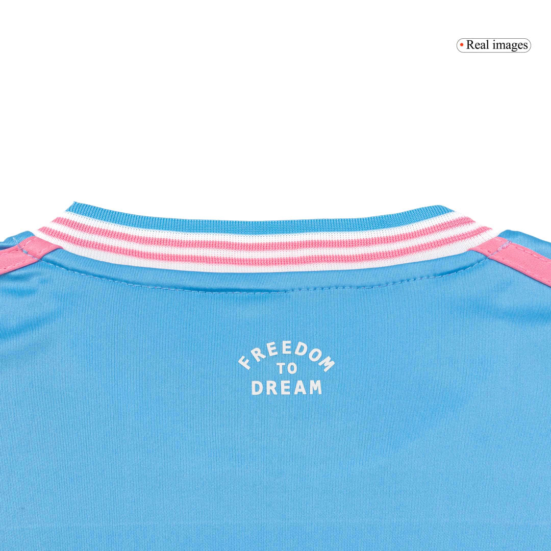 Kid's Inter Miami Third away Soccer Jersey Kit(Jersey+Shorts) 2025 Blue - gojersey