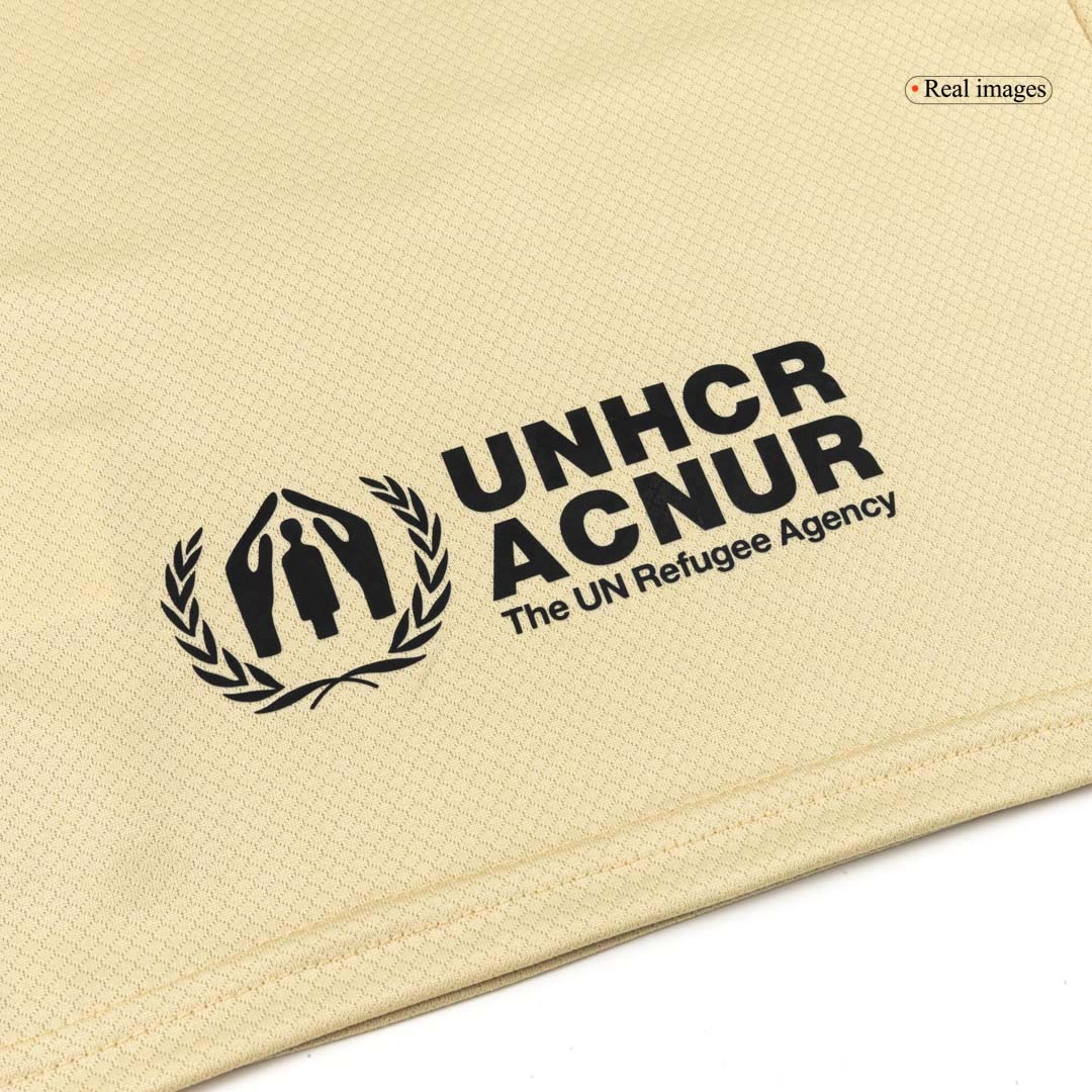 Kid's Barcelona Away Soccer Jersey Kit(Jersey+Shorts) 2025/26 Yellow - gojersey