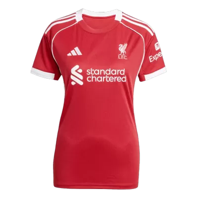 Women's Liverpool Home Soccer Jersey 2025/26 - gojersey